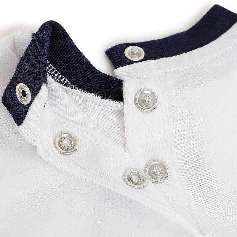Boys White & Blue Printed Short Sleeve T-Shirt image number 3